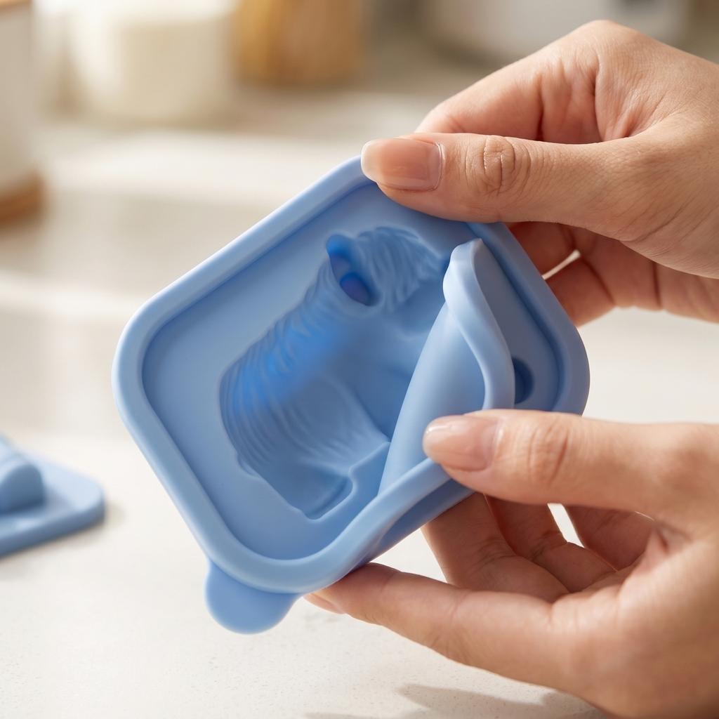 Silicone Animal Shaped Ice Cube Mold Flexible Non-Stick Tray for Creative Ice Cubes and Frozen Treats Durable Food Grade Material
