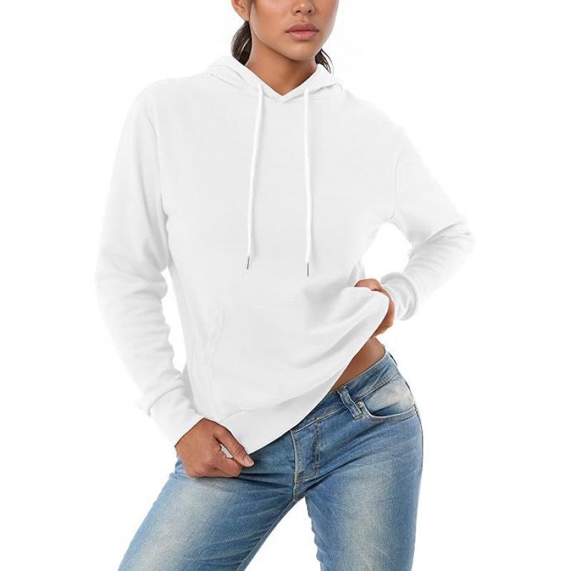 2025 Essential Women's Lightweight Long Sleeve Pullover Hoodie