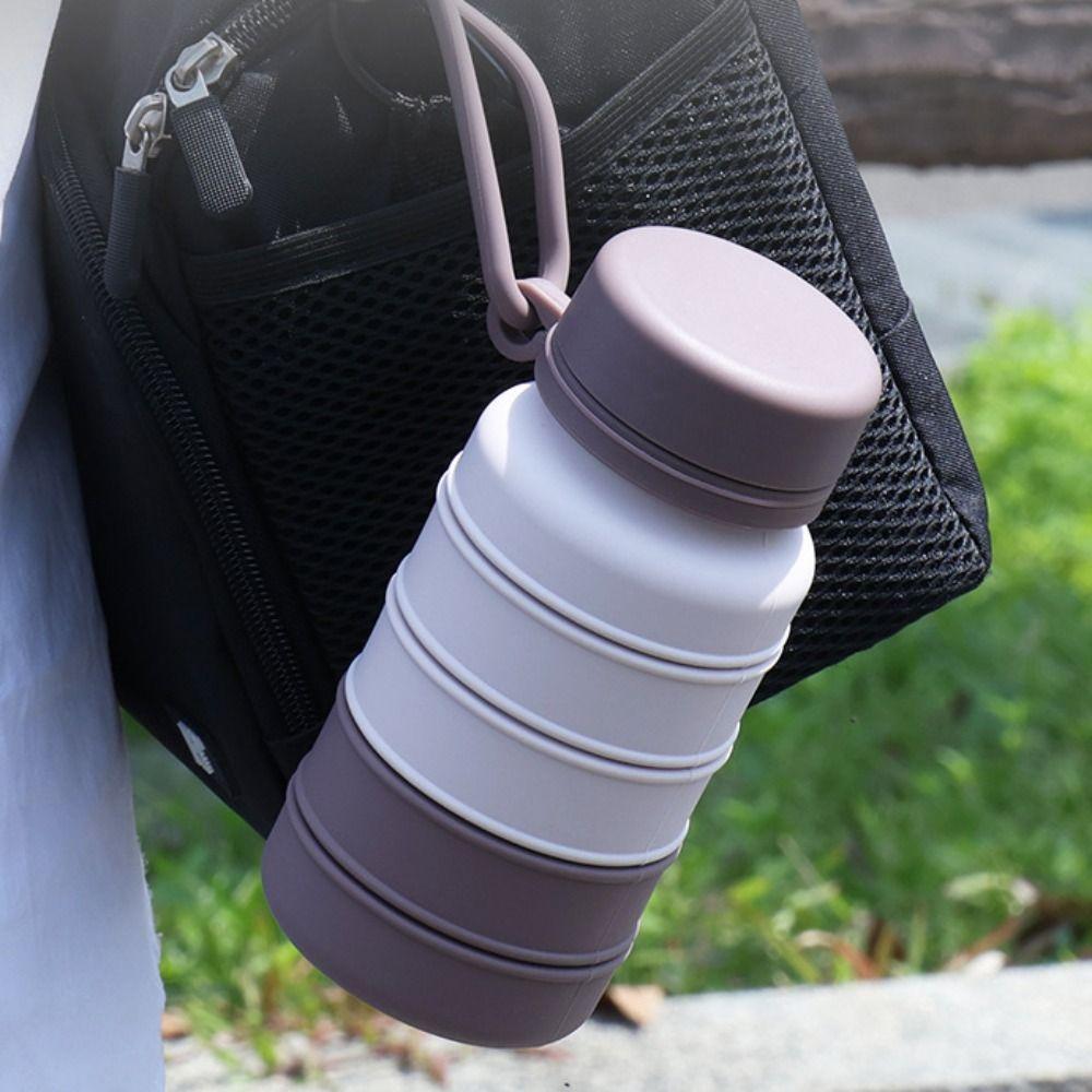 Portable Foldable Silicone Water Bottle Reuseable Collapsible Water Cups  Camping