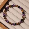 Hochwertiges Armband Tigerauge Stein Tee Kristall Amethyst Obsidian Armband Segensarmband Geschenk für die Familie
