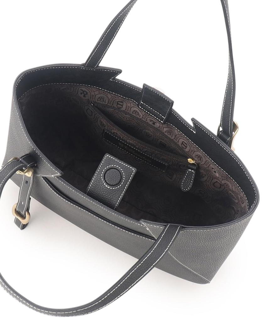 Toff & Loadstone Wrap Tote, Light Shrink Tote Bag, Cowhide Leather, One Size, Black