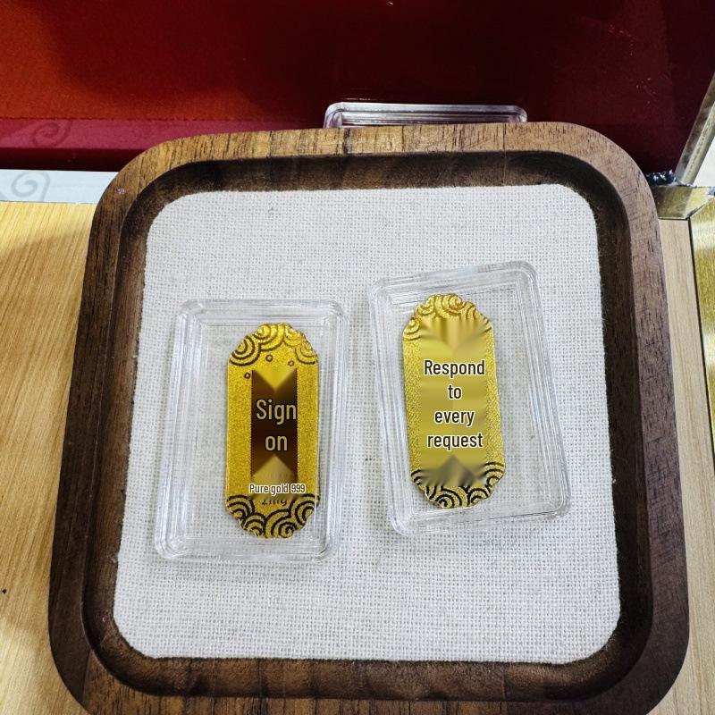 Pure Gold 999 Wealth-Boosting Mobile Phone Sticker - 2mg Gold for Daily Prosperity