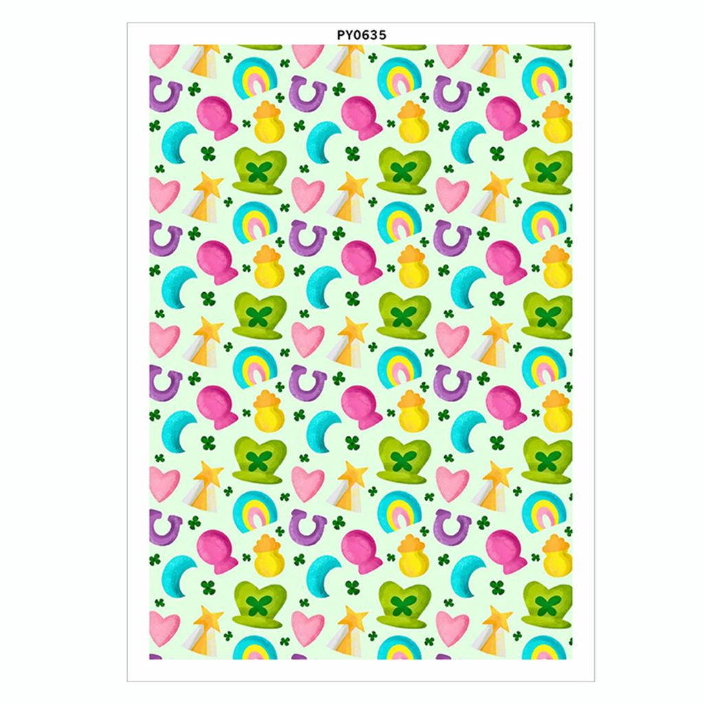 Festive Water Transfer Decals Set For Patrick's Themed Parties With Strong Adhesion And Sturdy Material