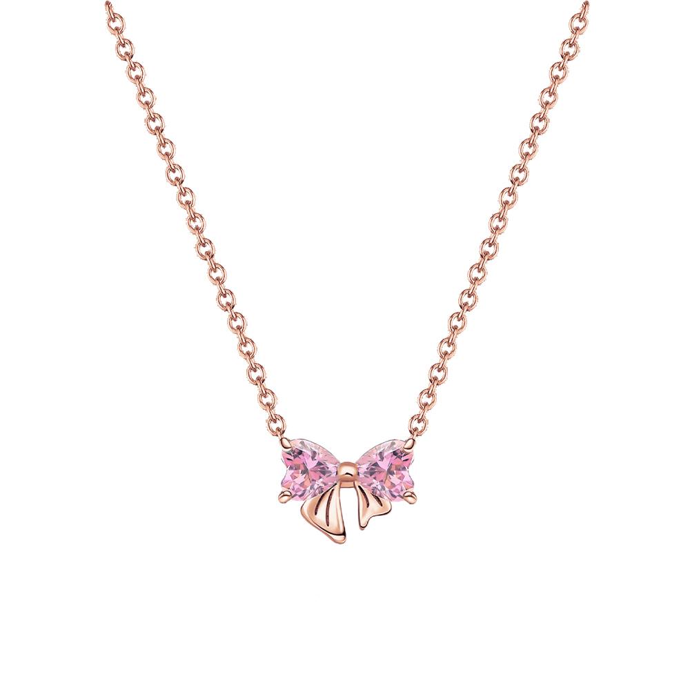 Collana Ciondolo Chiave dell'Amore Farfalla in Argento 925 Originale Set di Gioielli Anello Elegante Fiore Fiocco Perla Regalo di San Valentino