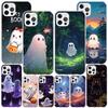 Cute Halloween Ghost Phnoe Case for Iphone 17 Air 16 16E 11 12 13 Mini 14 Plus 15 Pro Max 7 8 + SE 2020 Phone Cover Coque