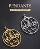 Dawapara Lilith Sigil Pendant Solomon Demon Seal Marbas Pagan Amulet Mythology Stainless Steel Charms for Jewelry Making