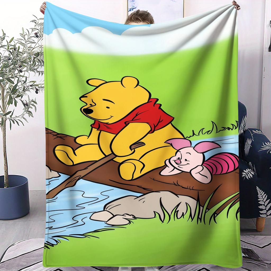 Winnie the Pooh Tigger&Piglet Are Sitting On a Tree Print Blanket Soft Multifunctional Decortive Universal Throw Blankets Gift