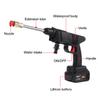 100Bar Cordless High Pressure Car Wash Washer Gun 20000mAh Foam Generator Water Spray Cleaner Car Washing Machine For Makita