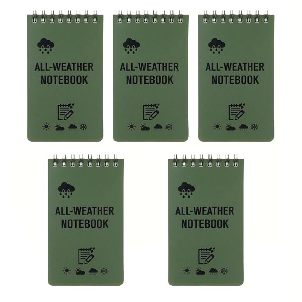 Mini Size Mini Pocket Notebook Lined Pages Memo Pad Waterproof Notebook  Camping Activities 5 Pieces
