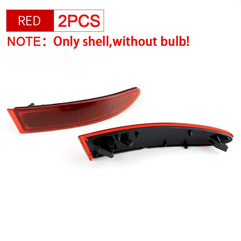 

2PCS Rear Fog Light For BMW F25 X3 Series 2014-2017 Smoked/Red Lens Bumper Reflector Tail Brake Stop Light Shell cover no bulb Red Lens No Light
