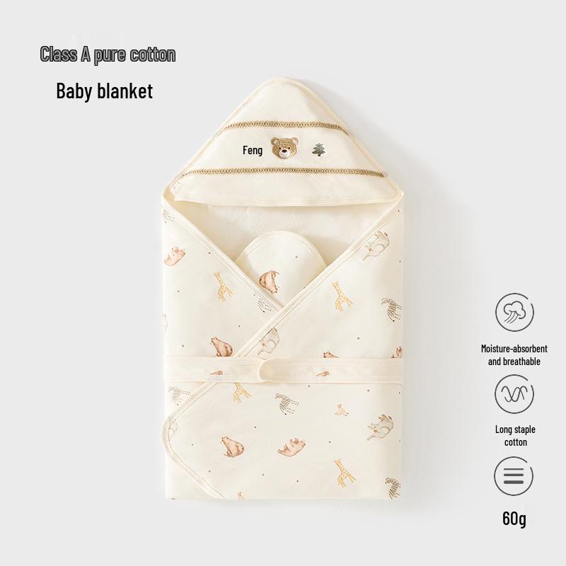 Pure Cotton Newborn Blanket 60g - Swaddle Quilt for Spring & Autumn