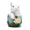 5.3 Inches Easter Bunny Eggs Resin Statue Collectibles Decorations for Home Decor Rabbit Gift