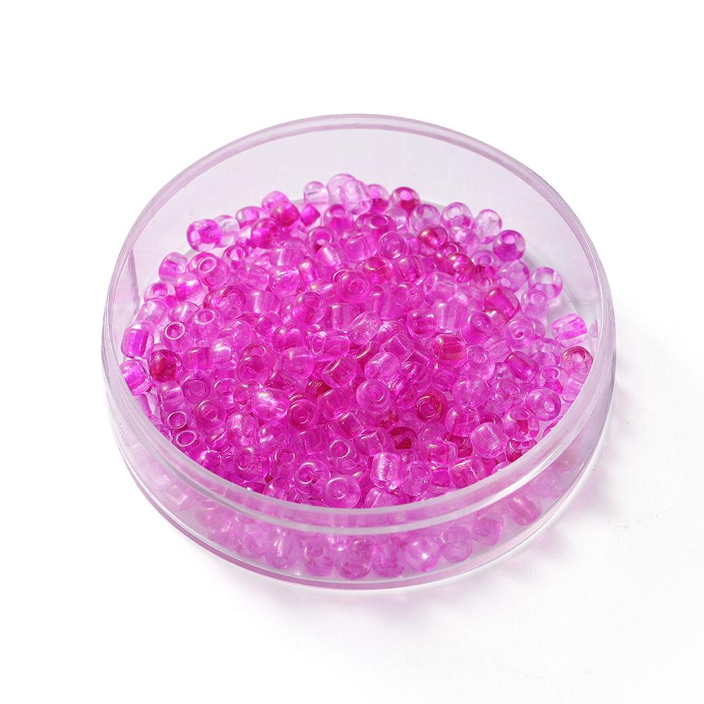 300Pcs/Lot 4mm Transparent Glass Round Loose Spacer Seed Beads For Jewelry Making Handmade DIY Bracelet Necklace Accessories