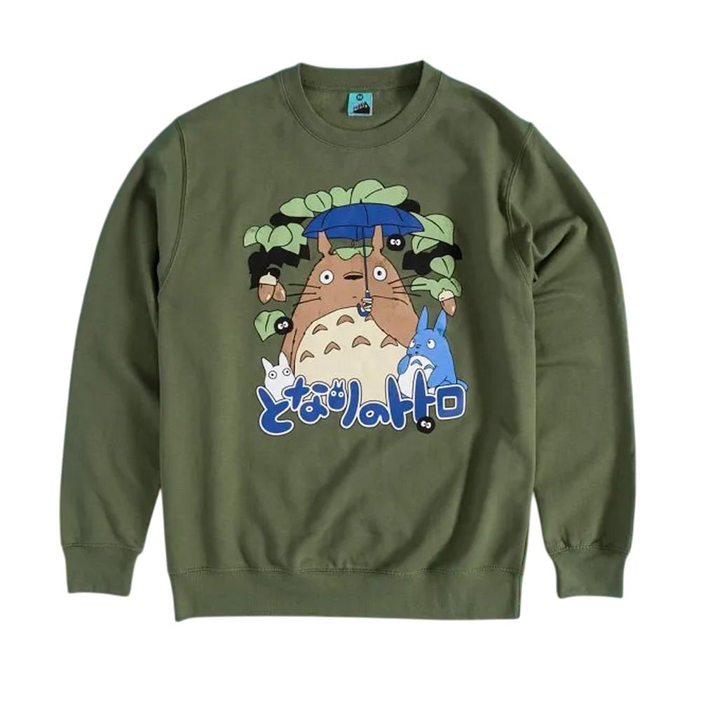 My Neighbour Totoro Unisex Adult Inspired Leafy Scene Sweatshirt