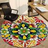 1pc Floral Design Chair Carpet for Office, Soft Comfortable Mat For Office, Living Room, Bedroom, Machine Washable Carpet yy251112050