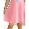 Girl's Pink Holographic Heart-shaped and Claw Printed Short Sleeved A-line Dress Suitable for Birthday Parties and Gifting