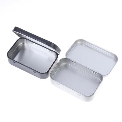 Survival Kit Tin Small Empty Metal Tin Flip Storage Box Case Organizer For Money Coin Candy Key