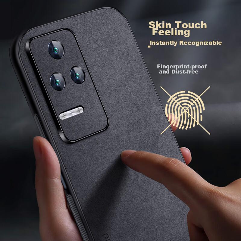 Redmi K50 Phone Case, Redmi K50Pro Protective Cover, Shockproof Camera Full Protection Soft Case, Simple Silicone Outer, WoAnd Leather Case, Black