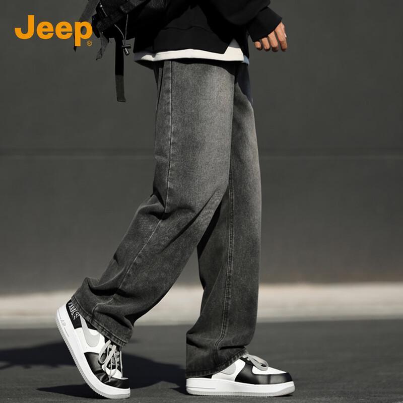JEEP Men's Retro Loose Straight Leg Jeans