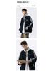 American Trendy Striped Baseball Jacket - Unisex Autumn/Winter Heavyweight Sportswear for Teens with Patchwork Design
