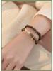 Tan Wangqing Natural Green Sandalwood & Hetian Jade Silver Bracelet - New Chinese Ancient Style Gift for Women