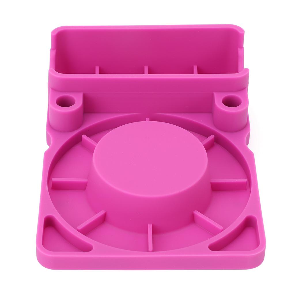 Cup Drainer Rack Silicone Water Bottle Drying Rack Cup Stand with Lid and Straw Holder for Countertop Rose Red