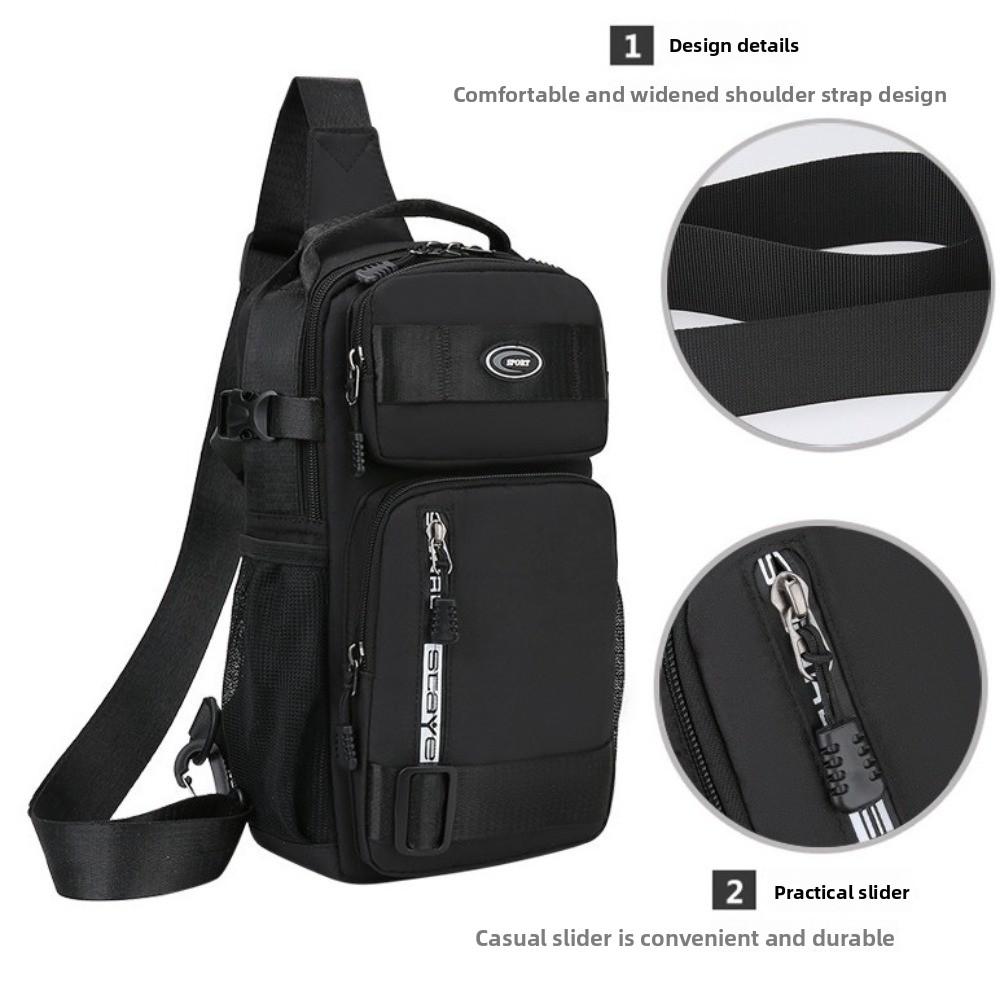 Large Capacity Sports Message Bag Oxford Cloth Shoulder Crossbody Bag All-Match Men Chest Bag Boys