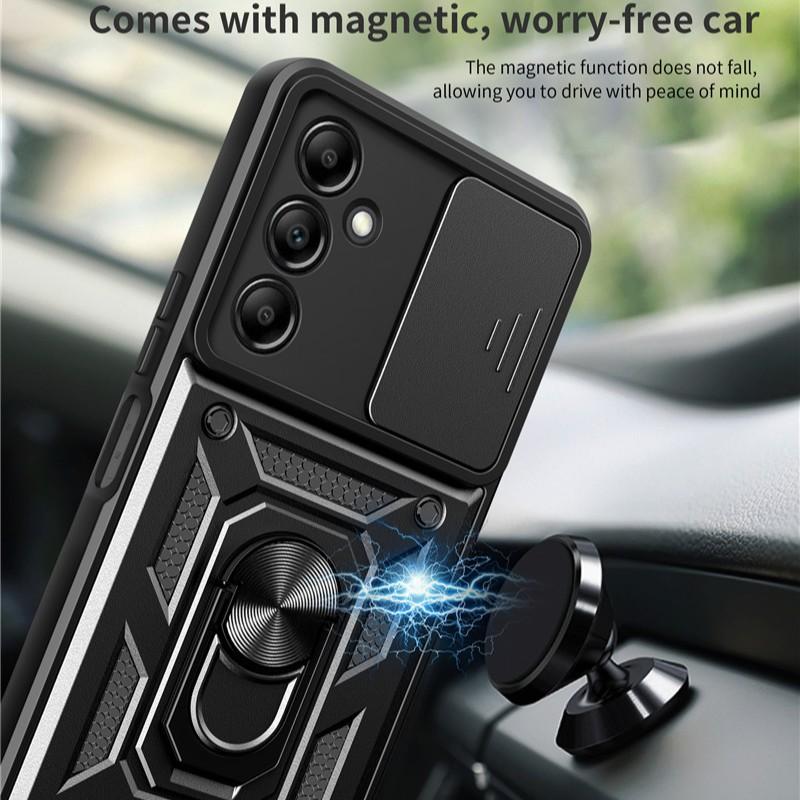 Suitable for Samsung A13 Sergeant Ring Bracket Mobile Phone Case S22 Shijia Pushing Window Car Magnetic Suction Cover