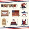 Memorials Day Wooden Sign 4th of Julys Patriotics Tiered Tray Decors Set Gift