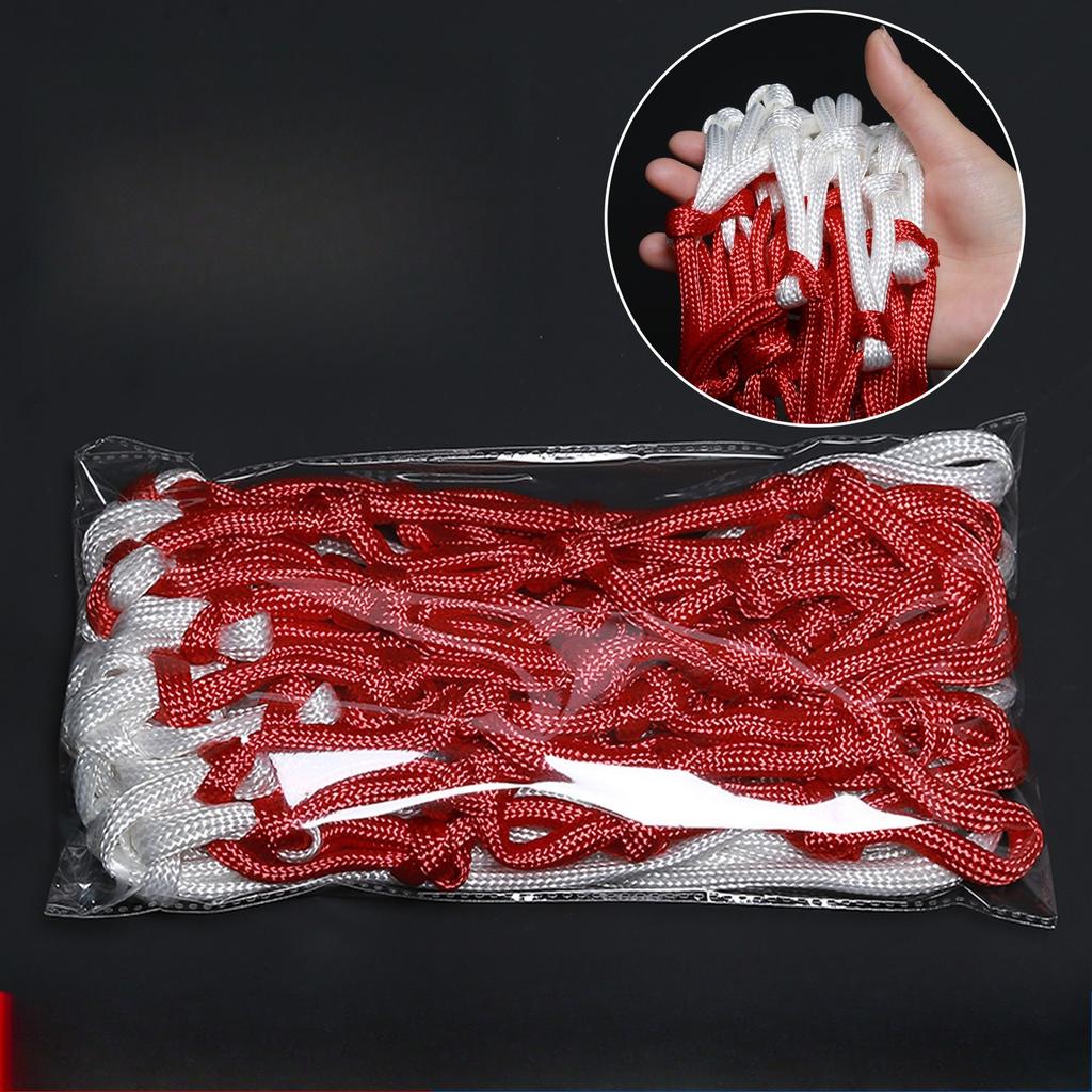 Rete in Nylon di Alta Qualità Durevole Misura Standard Rete per Canestro da Basket Sportivo Cerchio Tabellone Palla Pompa a 12 Ganci