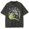 Frog Print Women T-Shirt Wash Cotton Oversized Tees Fashion Design Funny Short Sleeve Summer Comfortable Pullover