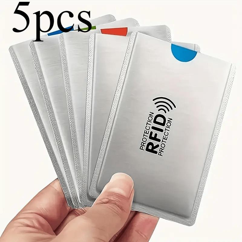 5-компонентный чехол-обложка для карт с RFID-экранированием - защита от кражи, экранирование NFC для ID-карт и кредитных карт, с геометрическим дизайном