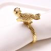 12pcs Plated Metal Golden Bird Model Room Napkin Buckle Hotel Napkin Ring Napkin Ring