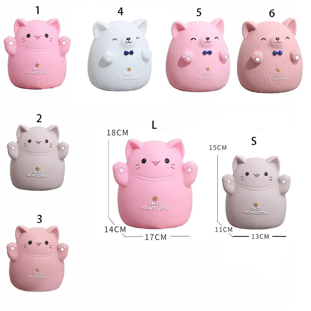 Fall Resistant Cat Piggy Bank Anti-fall Desktop Animal Ornaments Dog Saving Box  Children's Gift