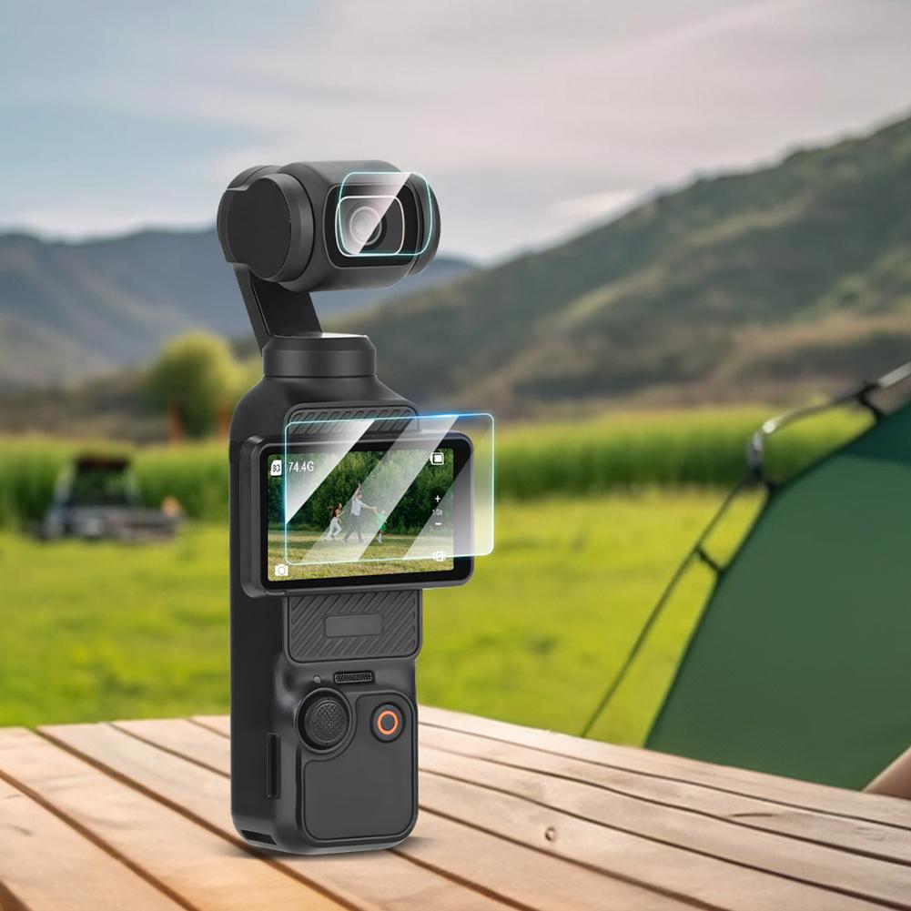 1/2Sets For DJI OSMO Pocket 3 HD Lens Protector + Screen Protector Lens Protective Film Clear Lens Screen Protector Guard