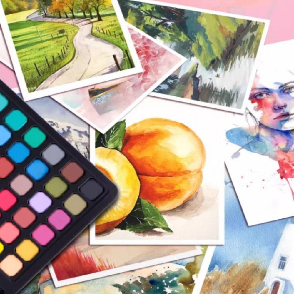 15/16Pcs 24/36/48/60/72 Colors Professional Watercolors Set Travel Watercolor Set  Art Creation