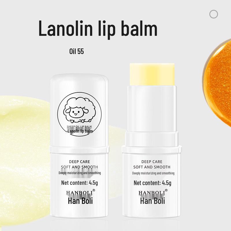HANBOLI Moisturizing Sheep Oil Squalane Lip Balm - Hydrates, Smooths, and Reduces Lip Lines
