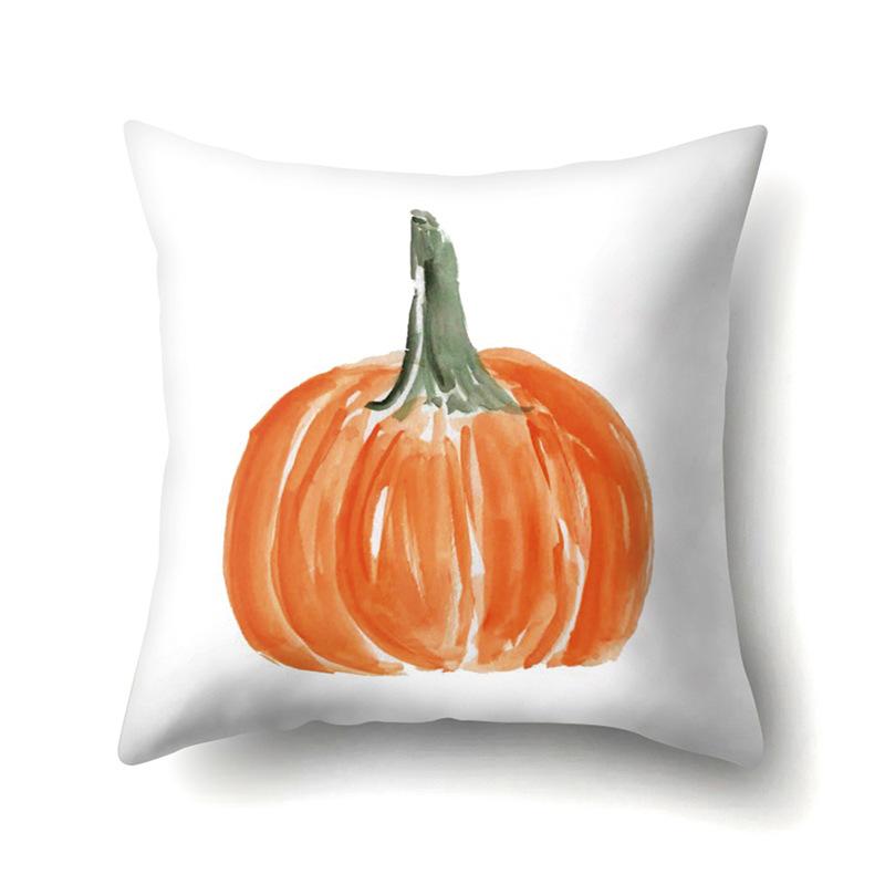 Thanksgiving Pillowcase Blessing Maple Leaf Pumpkin Sofa Cushion Cover Office Home Living Room Pillowcase