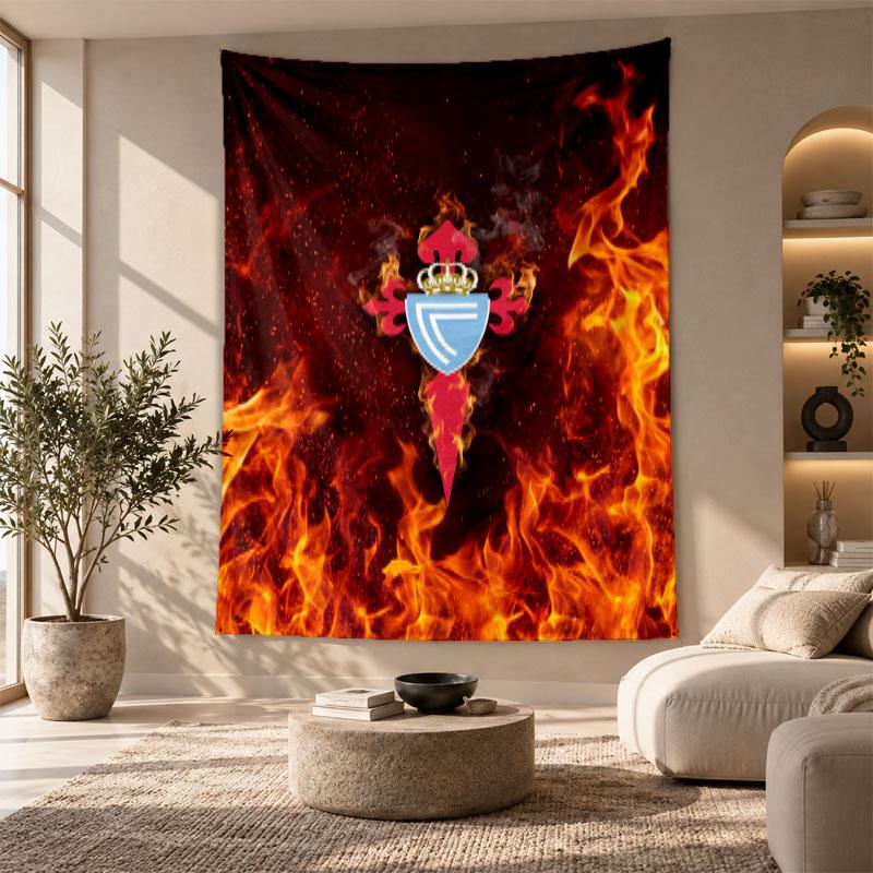 Decorative Tapestry,Celta Vigo FC Printed Wall Art, Lightweight Wall Hanging For Bedroom Background