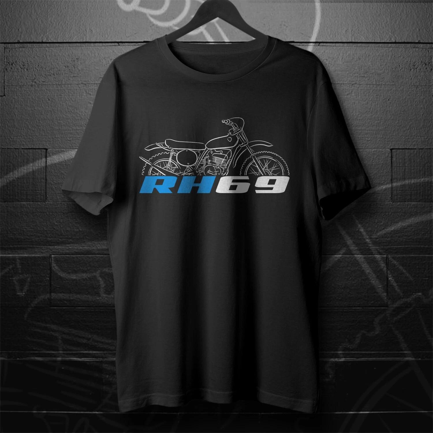 Black men s and women s T-shirt Suzuki RH69 - Motorcycle XS