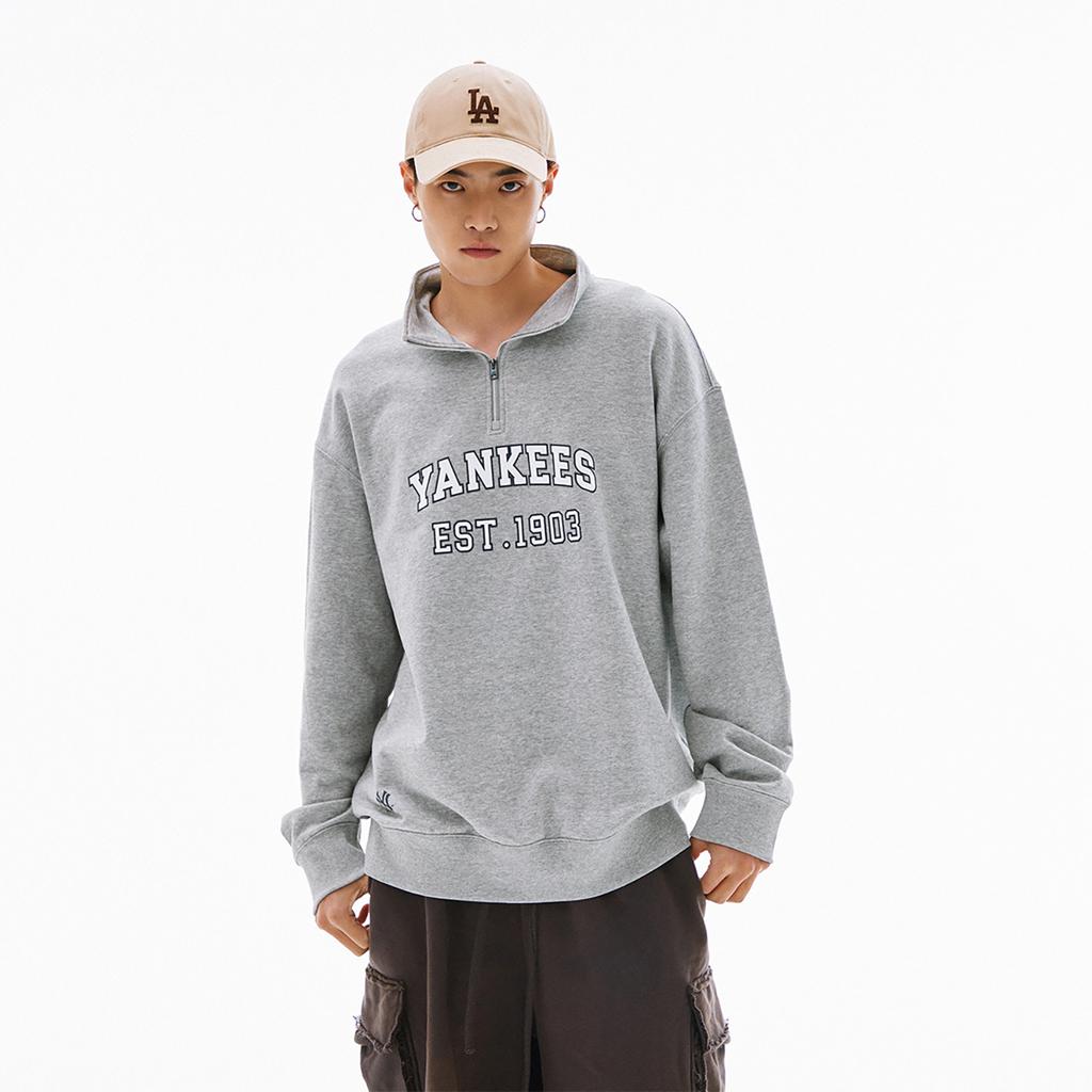 New MLB SS24 Sweatshirt Unisex Light Gray 3AMTV0341-50MGS