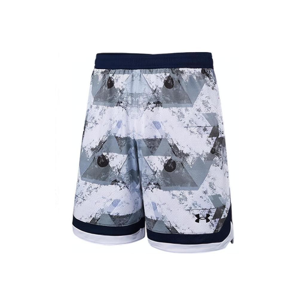 Under Armour Color Block Basketball Training Knit Shorts Unisex shorts White 21500208-100