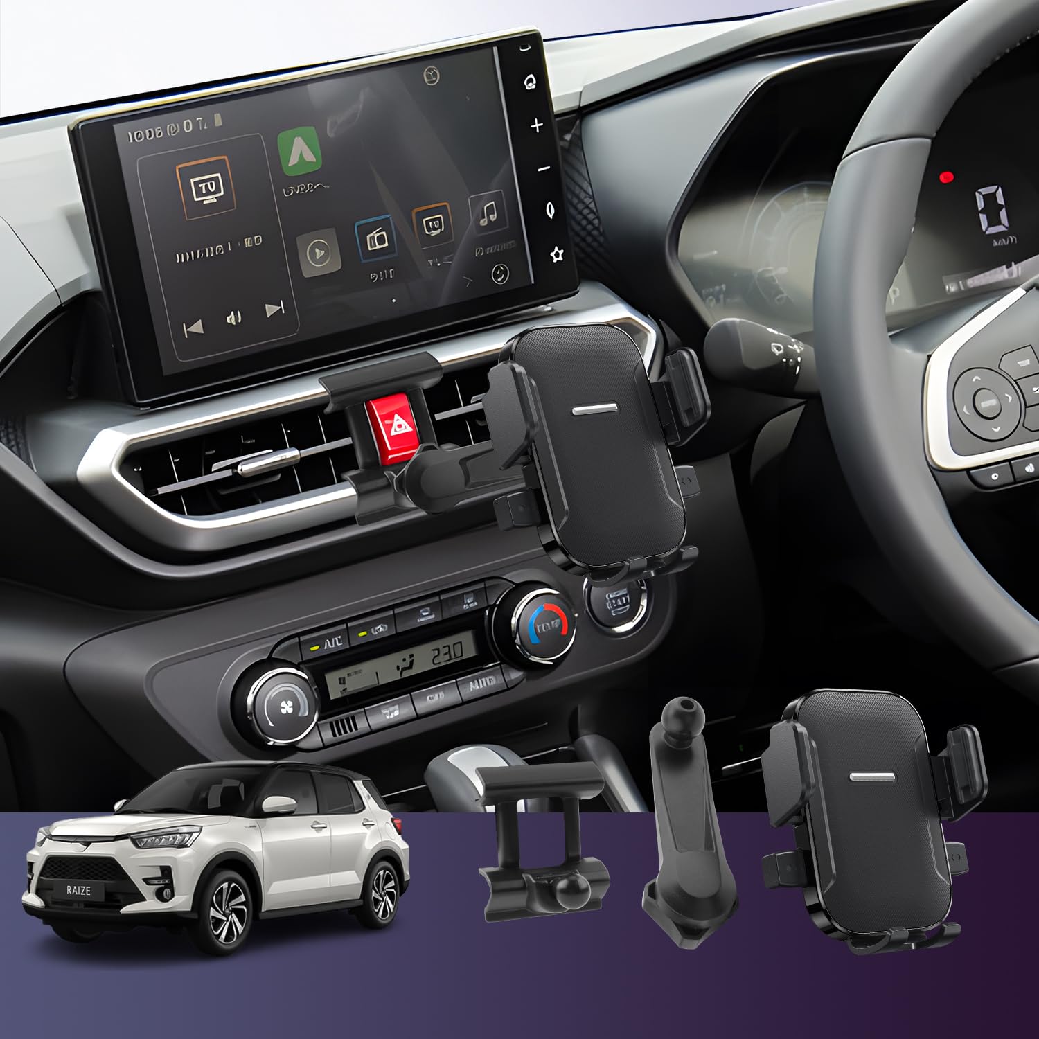 

LUWU Smartphone Holder for Arm for More Flexible Angle Phone Smartphone Rise Rocky Custom Part Rise/Rocky [Extendable Adjustment] 360-Degree Rotation, чёрный