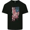 Distressed American Stars Stripes Flag Usa Unisexs Light Cotton Tshirt