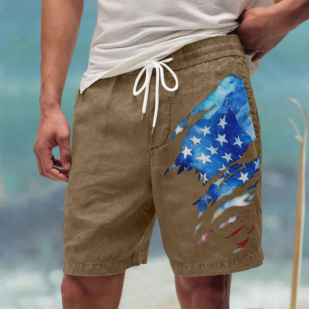 Męskie letnie, duże, swobodne, luźne spodnie sportowe, szorty plażowe