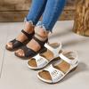 Classic Women Shoes Summer Women's Sandals Fashion Hollow Wedges Sandals Retro Solid Sewing Plus Size Rome Shoes