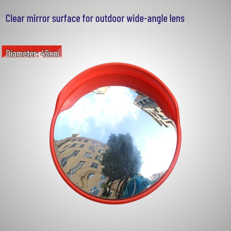 Wide-Angle Convex Mirror for Indoor/Outdoor Corner Parking Lot Use