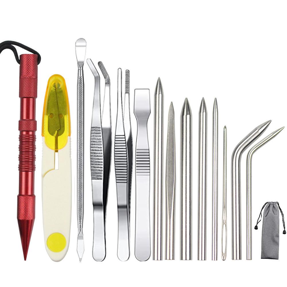 1Set Paracord Knitting Tool Set Aluminium Parachute Cord Needles Bracelets DIY Weave Tool Umbrella Rope Different Size Tools