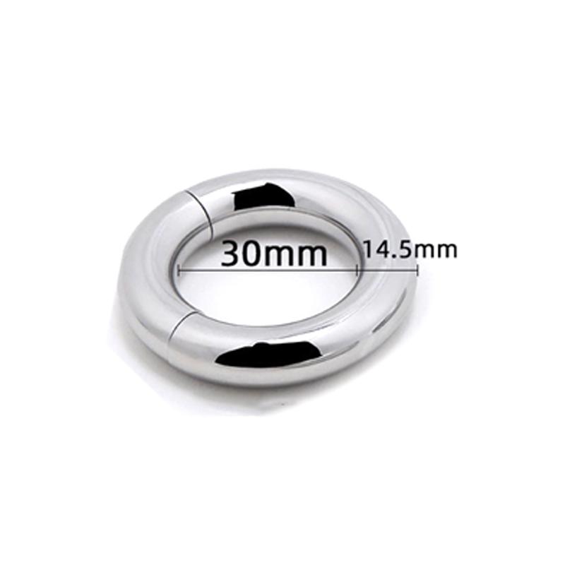 Metal Magnetic Scrotum Stretcher Penis Cock Lock Ring Heavy Male Metal Ball Scrotum Stretcher Delay Ejaculation BDSM Sex Toy
