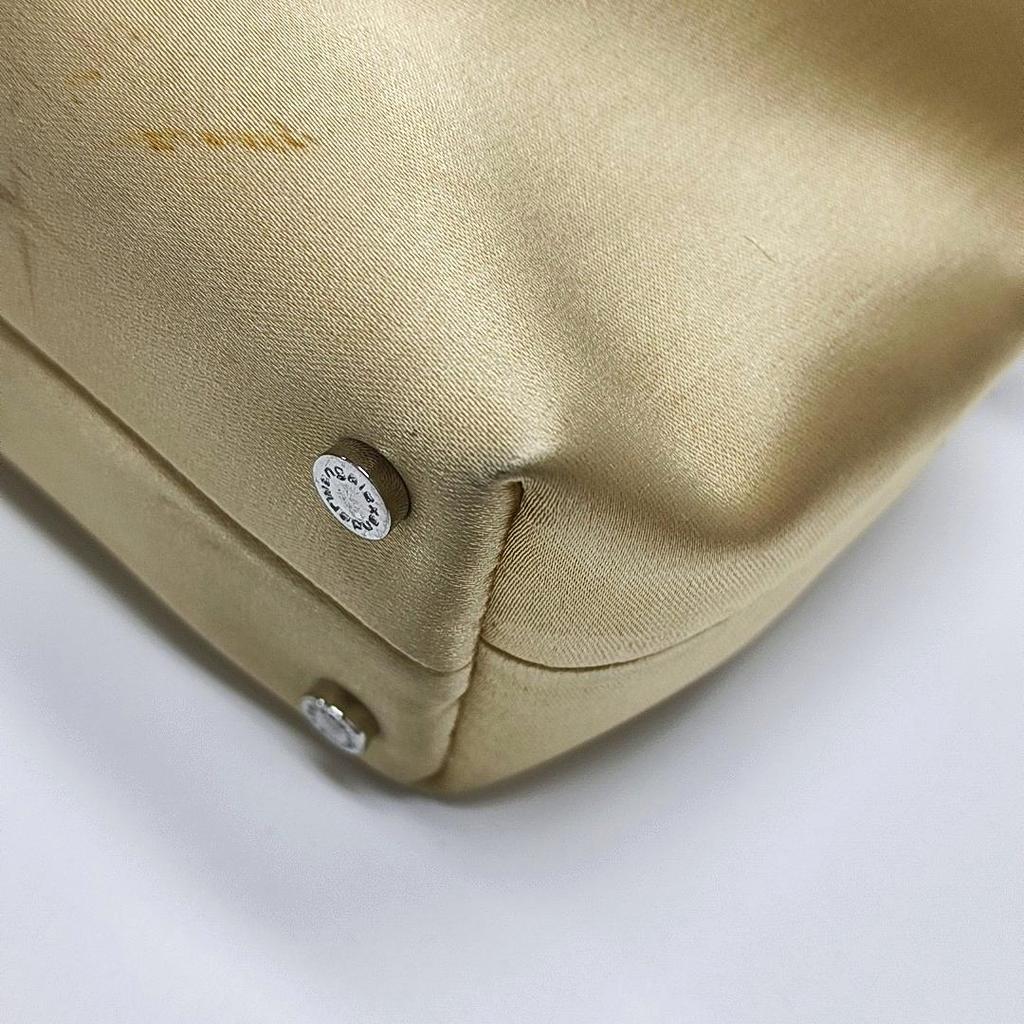 [Pre-Owned] Heirloom Series Shoulder Strap Rhinestone Logo Satin Nylon Tote Bag - Good #1GTUEUN